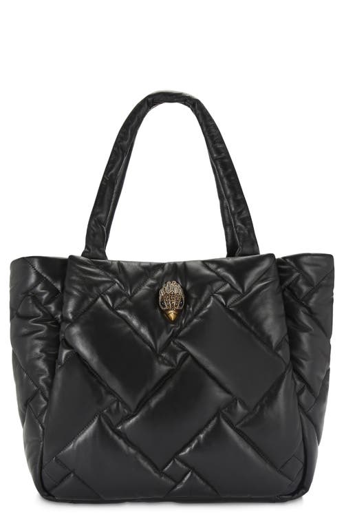 Kensington Quilted Leather Shopper Bag in Black