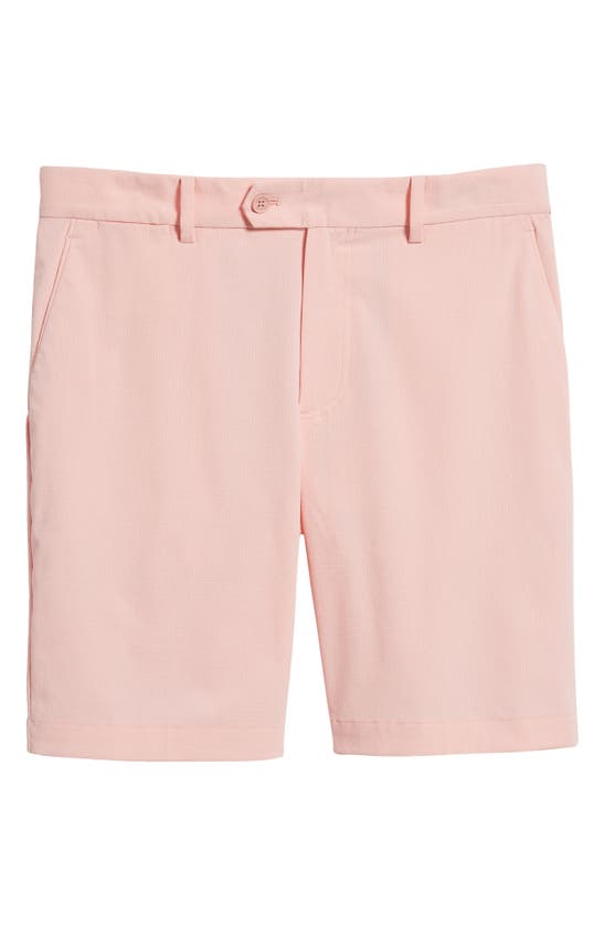 Shop J. Lindeberg Vent Flat Front Performance Golf Shorts In Powder Pink