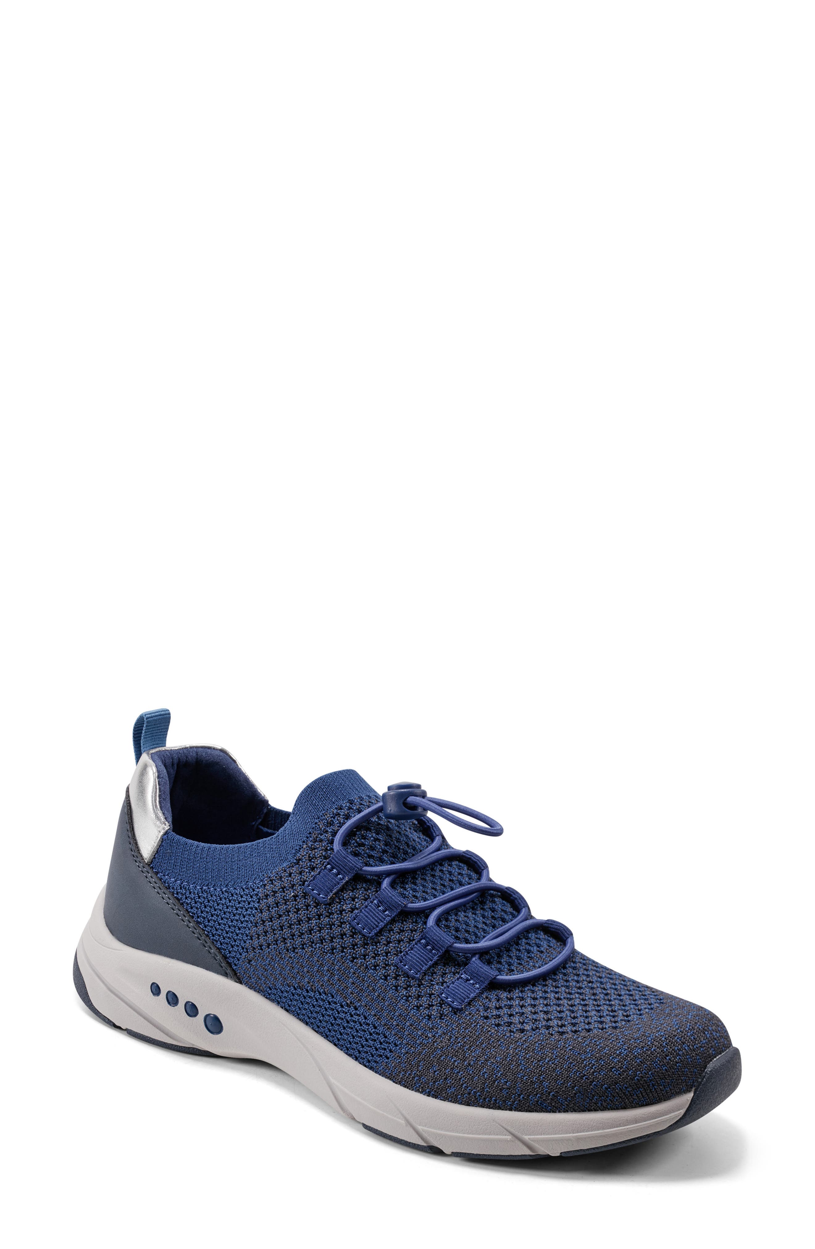 Easy Spirit Astrid Pull-On Knit Sneaker in Dark Blue 
