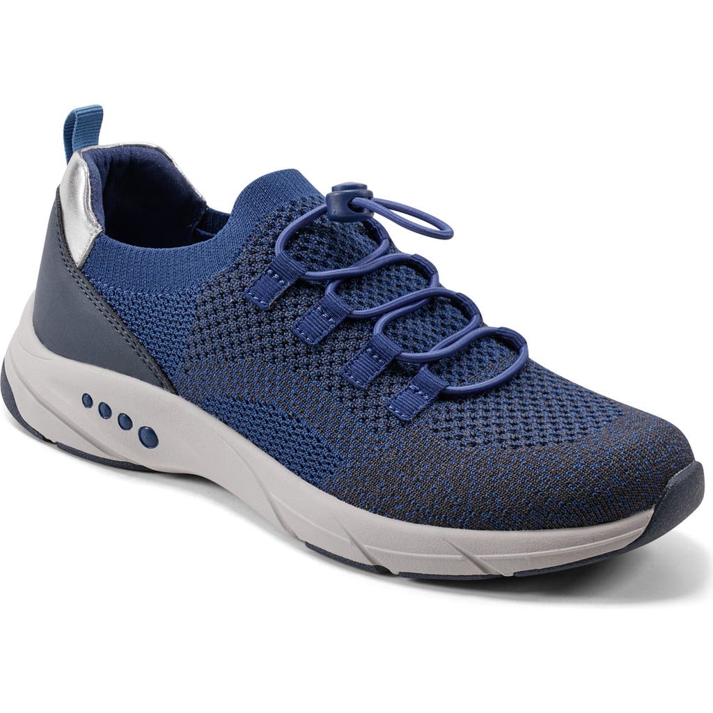 Easy Spirit Astrid Pull-On Knit Sneaker in Dark Blue