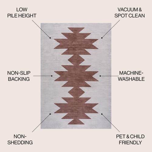 Jonathan Y Chayton Minimalist Geometric Machine-washable Area Rug In Gray/brown