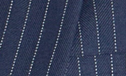 English Factory Stripe Oversize Blazer In Navy