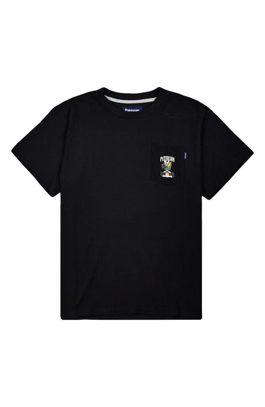 Shop Paterson Monte Carlo Pocket Graphic T-shirt In Black
