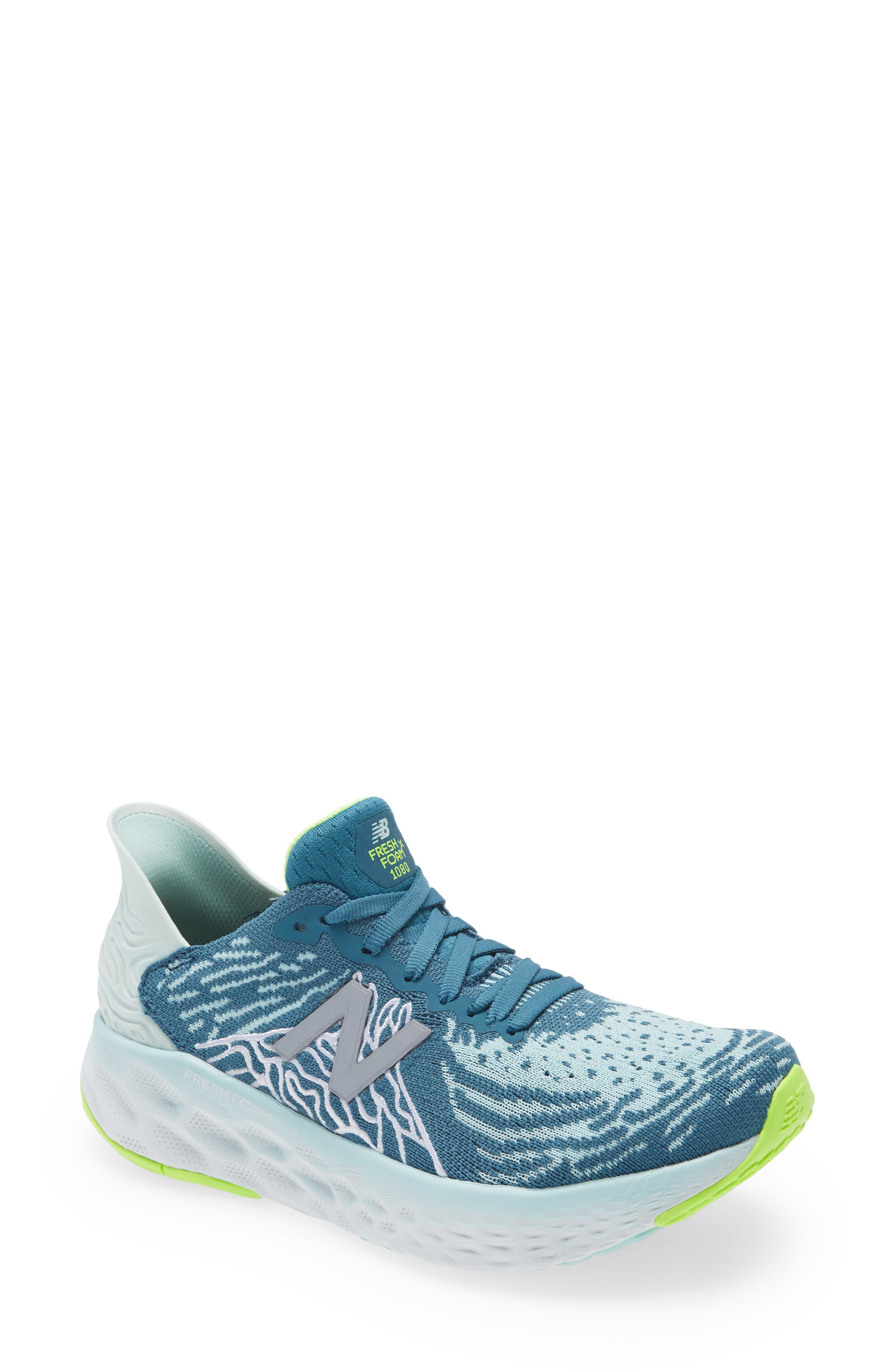 Size 6.5 Women's New Balance 1080V10 Running Shoe, B - Blue