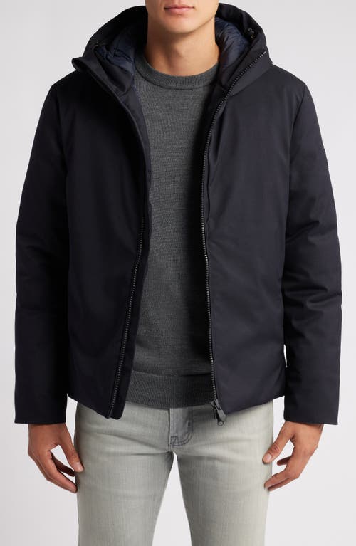 Shop Save The Duck Barnaby Hooded Jacket In Blue Black