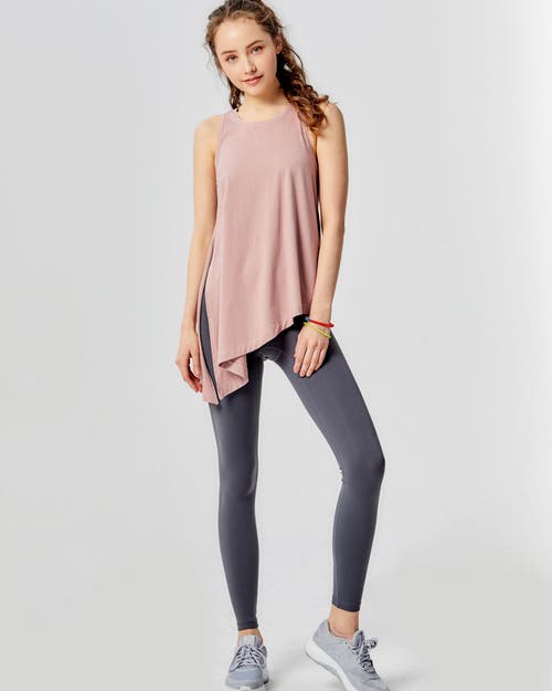 Rebody Active Sidekick Long Tie Tank In Mauve Pink