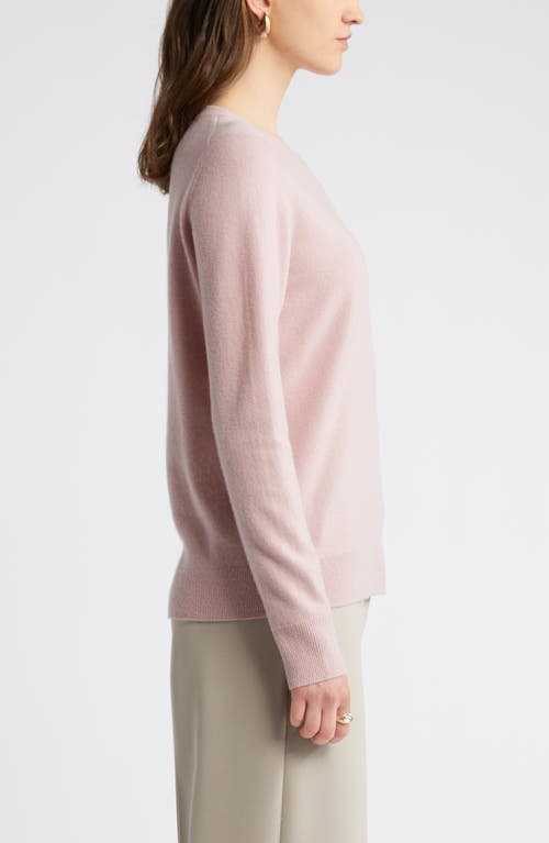 Shop Nordstrom Crewneck Cashmere Sweater In Pink Puff