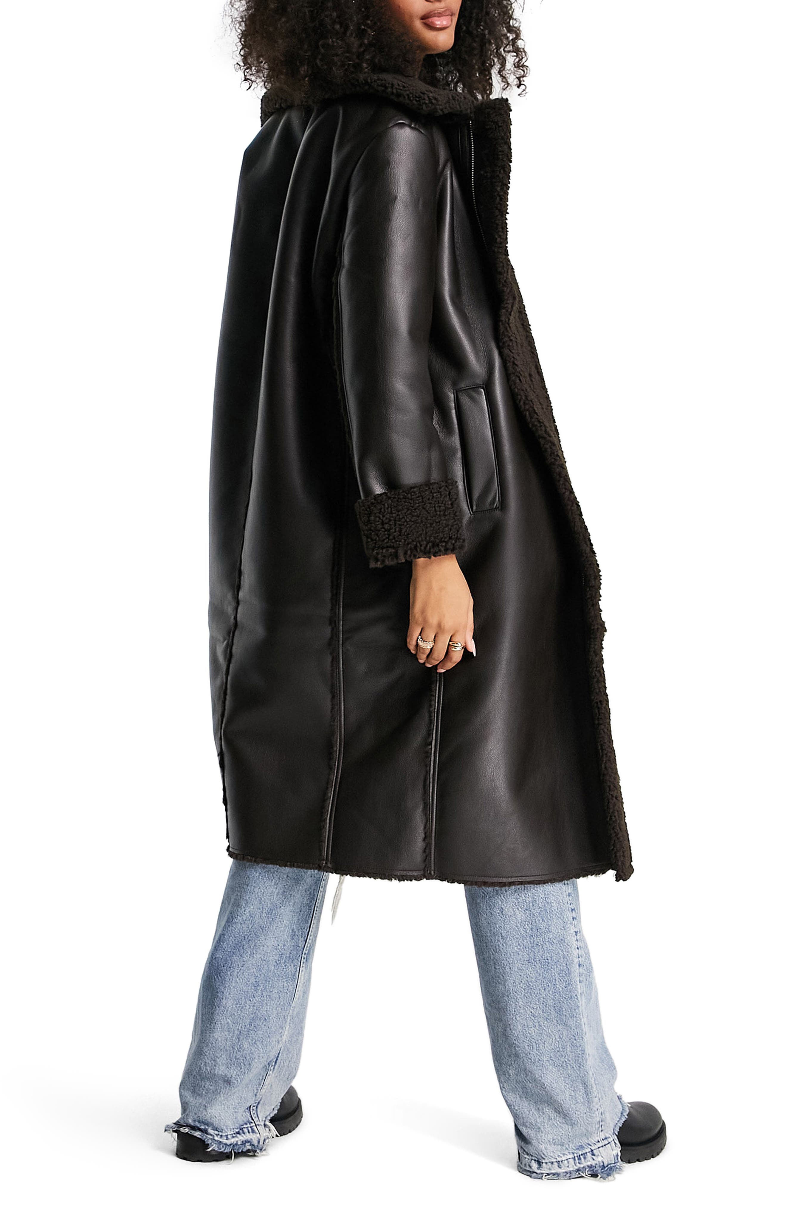 fur lined maxi coat