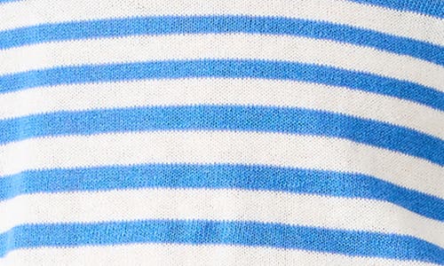 Shop Nic + Zoe Nic+zoe Supersoft Striped Up Sweater In Blue Multi