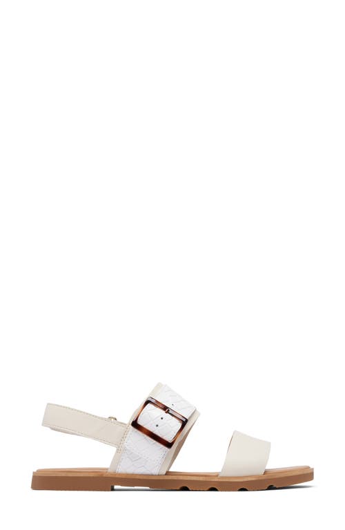 Sorel Ella Iii Slingback Sandal In Chalk/gum 2