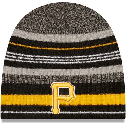 Men's New Era Black/Heathered Gray Pittsburgh Steelers Grandpa Cuffed Knit  Hat with Pom