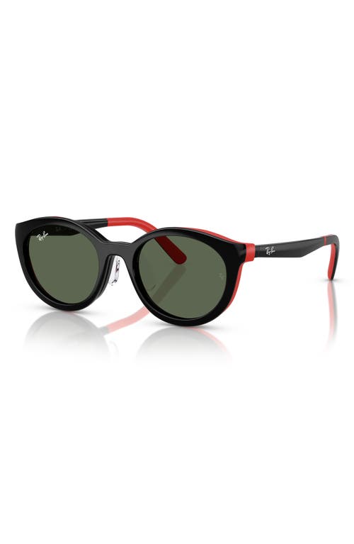 Ray-Ban Kids' 47mm Phantos Optical Glasses & Clip-On Sunglasses in Black Orange 