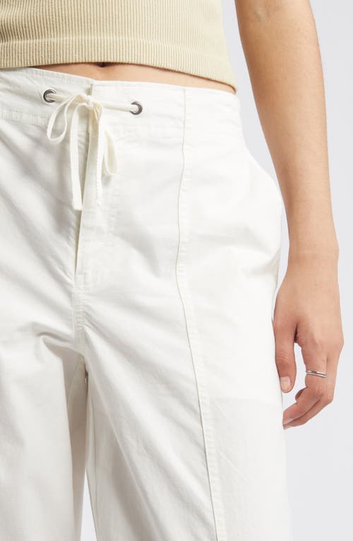 Shop Bp. Stretch Cotton Poplin Drawstring Pants In Ivory