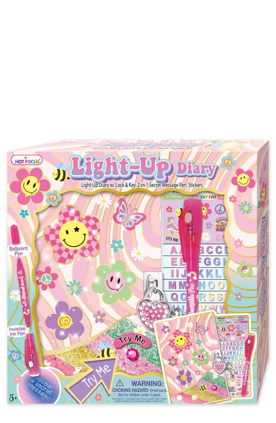 Hot Focus Kids' Groovy Flower Light Up Diary In Multi