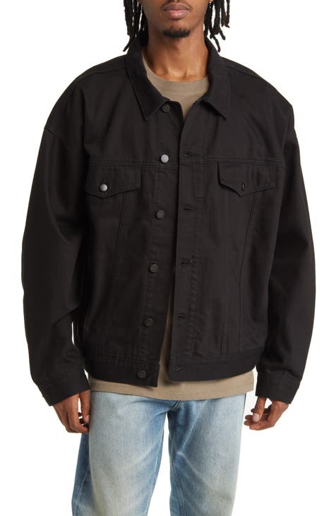 Fear of God Essentials Men's Jet Black Denim Jacket - Size Small
