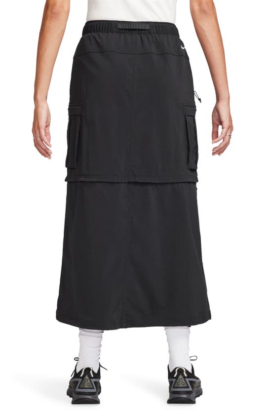 Shop Nike Acg Smith Summit Water Repellent Convertible Skirt In Black/ Summit White