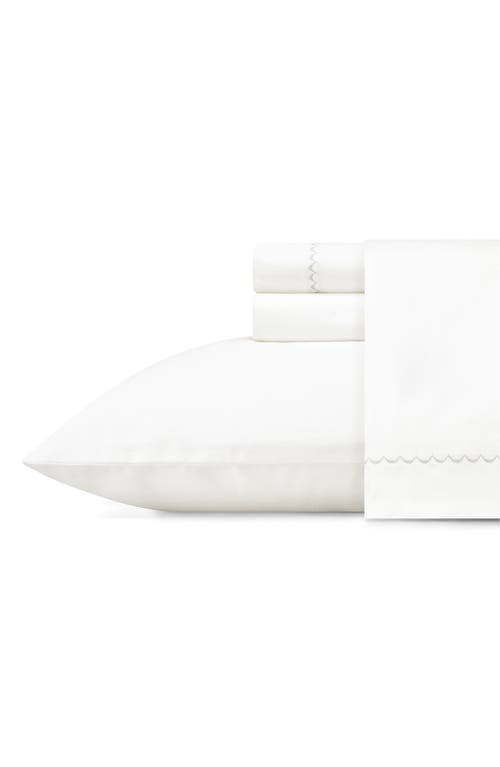 UPC 883893644908 product image for Vera Wang Simple Scallop Hemmed 300 Thread Count Cotton Sateen Sheet Set in Whit | upcitemdb.com