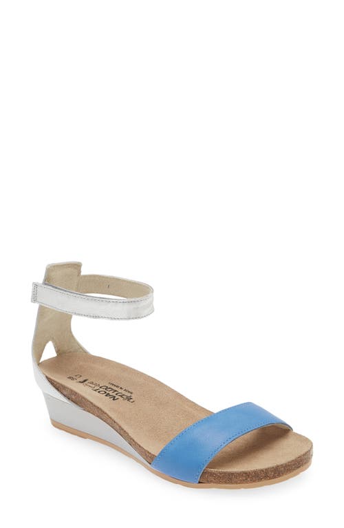 Naot 'pixie' Sandal In Sapphire Blue/silver/white