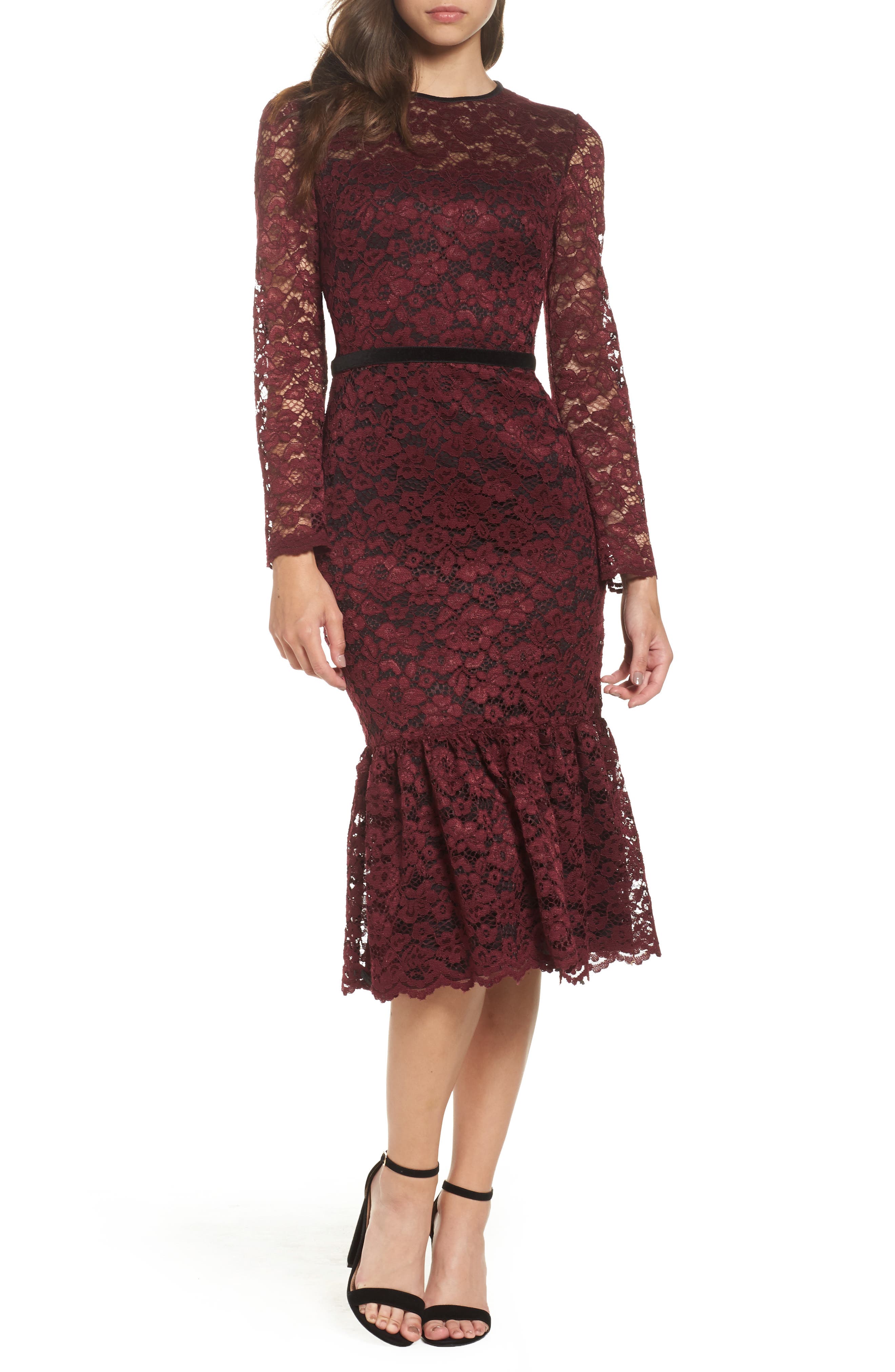 lace midi dress nordstrom