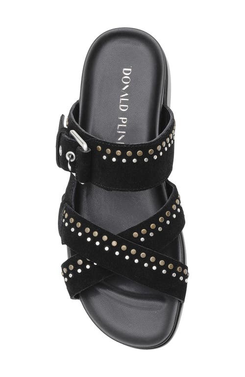 Shop Donald Pliner Platform Wedge Slide Sandal In Black