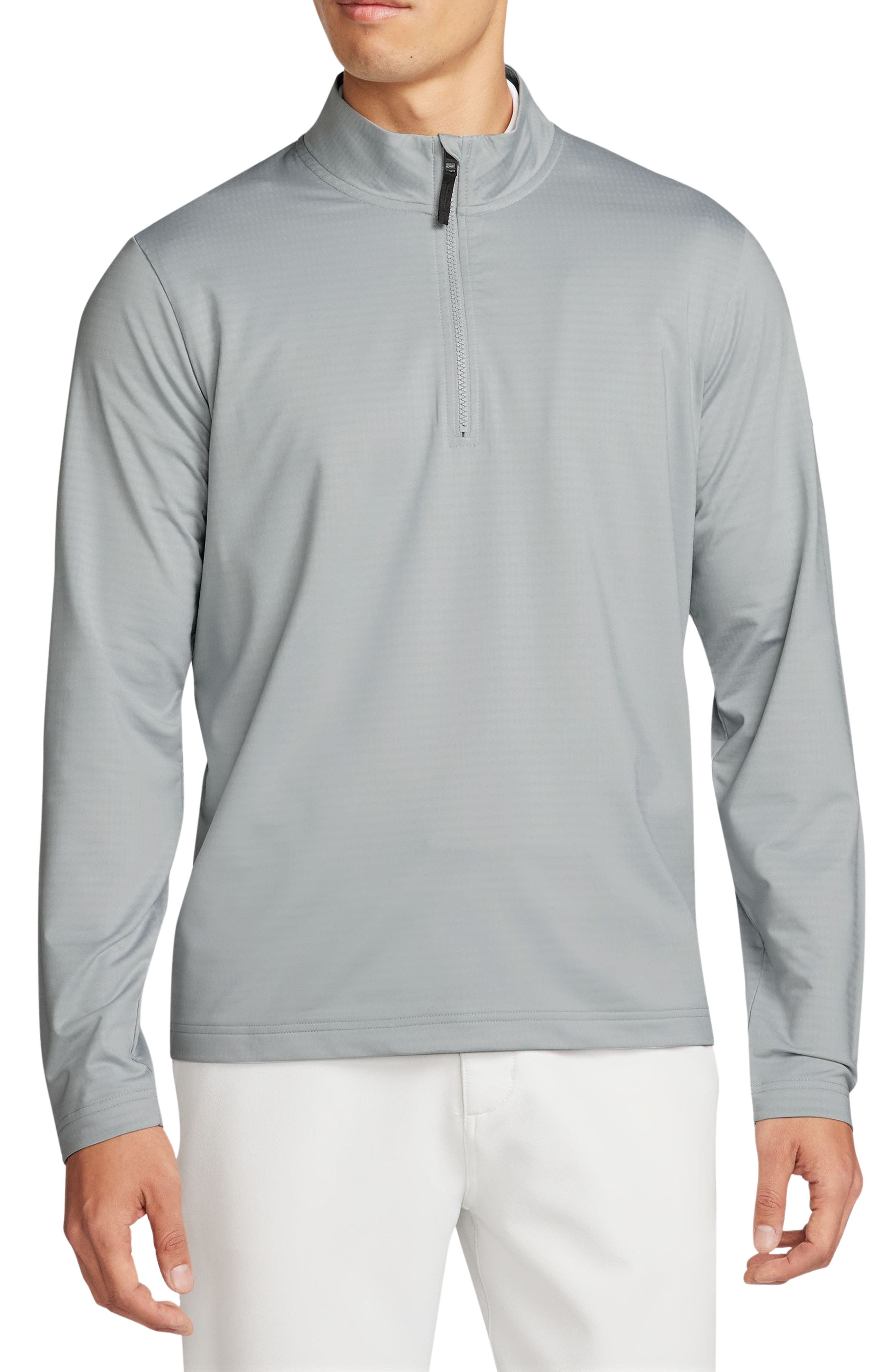 Nike Golf Dri-FIT Half Zip Golf Top in Smoke Grey/Black 