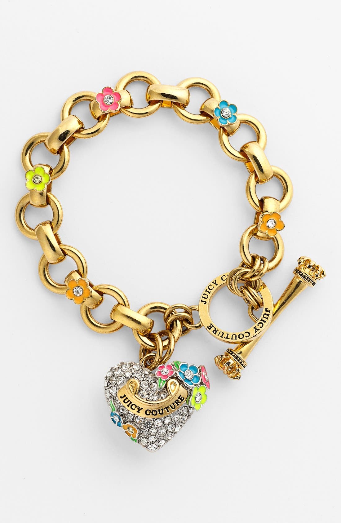 Juicy Couture 'Blooming Hearts' Charm Bracelet Nordstrom