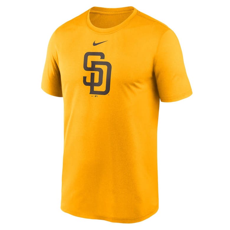 Shop Nike Gold San Diego Padres Legend Fuse Large Logo Performance T-shirt In Yellow