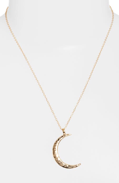 Shop Ki-ele Tami Large Moon Pendant Necklace In Gold