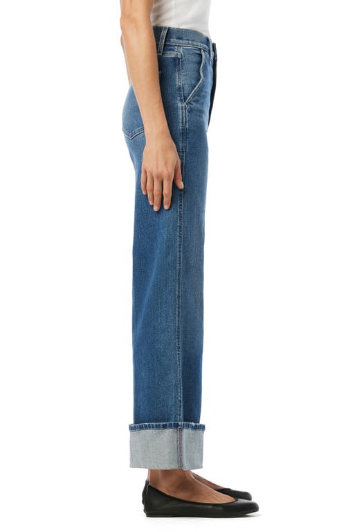 Joe's The Trixie Cuffed High Waist Wide Leg Trouser Jeans In First Bite