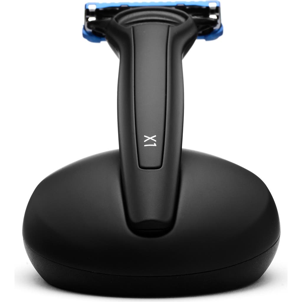 Bolin Webb X1 Matte Red Razor And Stand Set In Matte Black