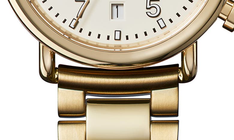 Shop Shinola Runwell 2 Eye Chronograph Bracelet Watch, 41mm In Gold/ Ivory