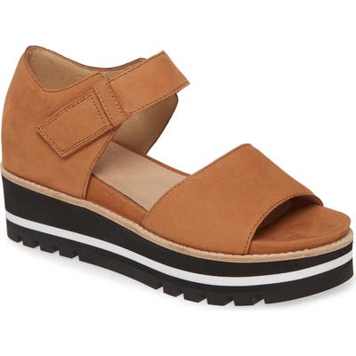 Eileen Fisher Luella Leather Platform Sandal, Brown