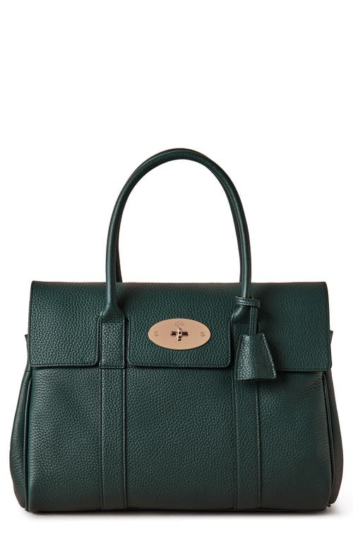 Mulberry Bayswater Leather Satchel in Mulberry Green at Nordstrom