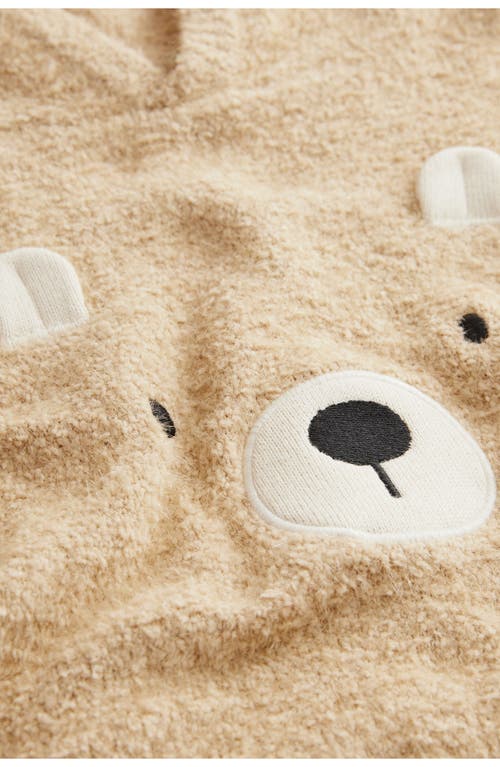 Next Kids' Teddy Bear Appliqué Sweater Hoodie In Brown