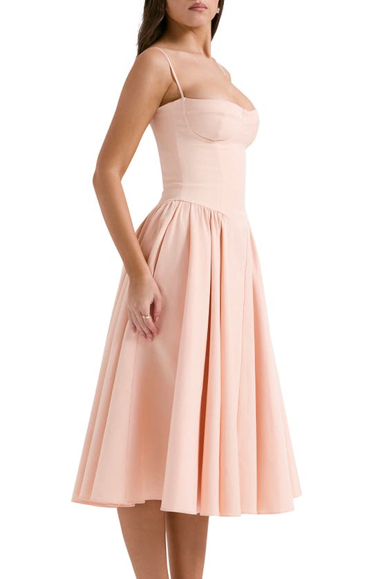 HOUSE OF CB HOUSE OF CB SAMARIA CORSET FIT & FLARE DRESS 