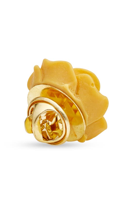 Clifton Wilson Floral Lapel Pin In Gold