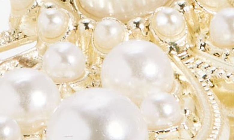Shop Tasha Imitation Pearl Flower Claw Clip In Gold