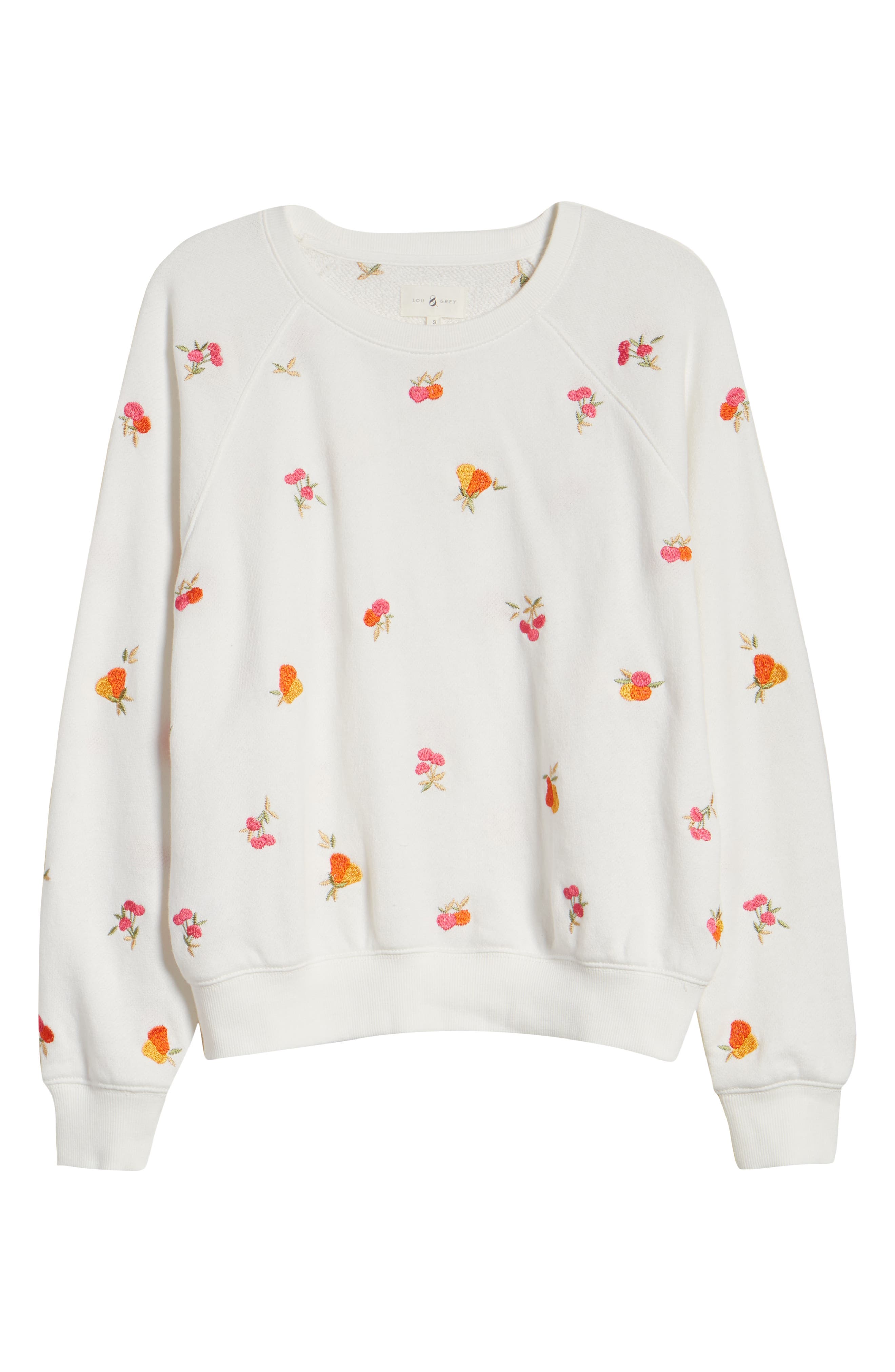LOU & GREY Perry Terry Tropical Sweatshirt, Alternate, color, MOONLIGHT IVORY