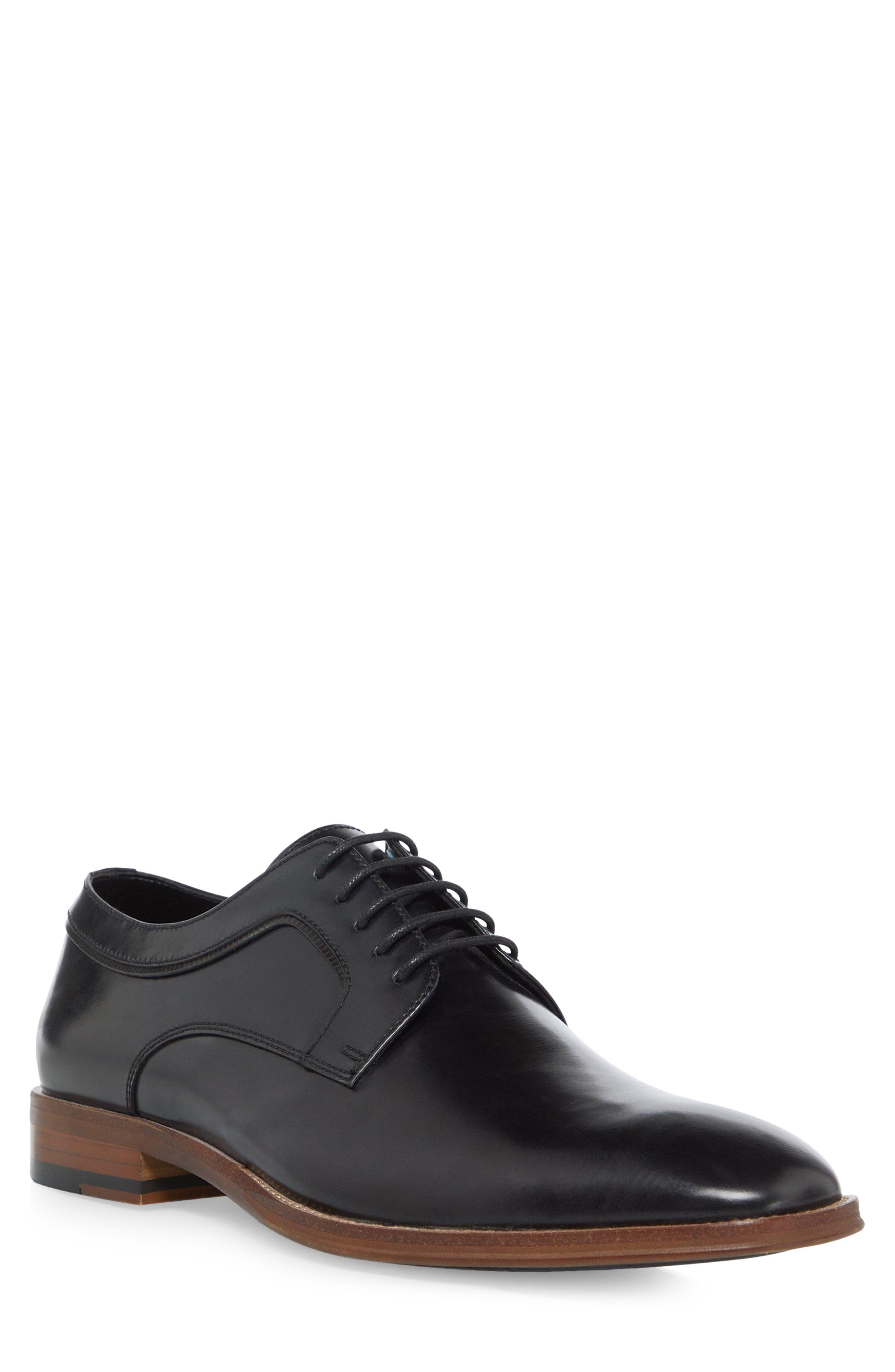 Steve Madden Mens Nevelle Leather Textured Derby Shoes 