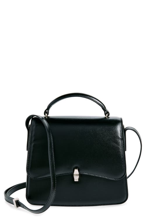 Monica Leather Crossbody Bag in Black Leather