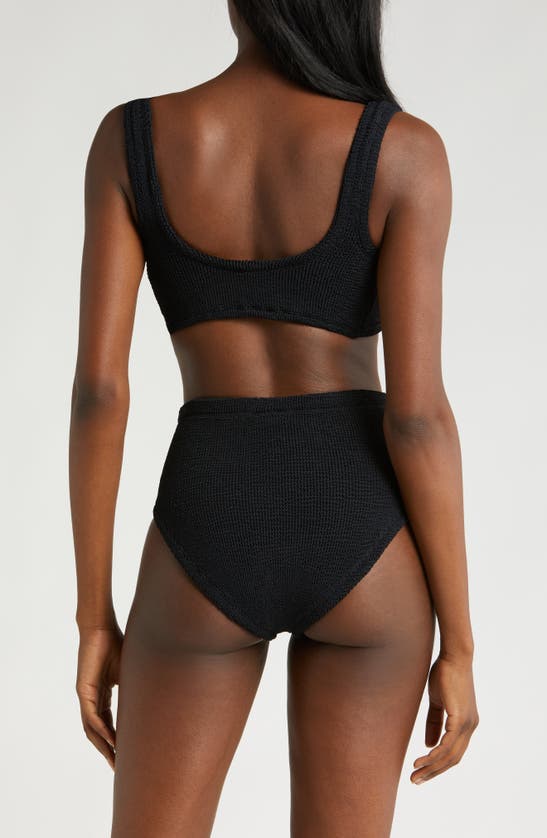 Hunza G Lurex Twist Juno Bikini In Black