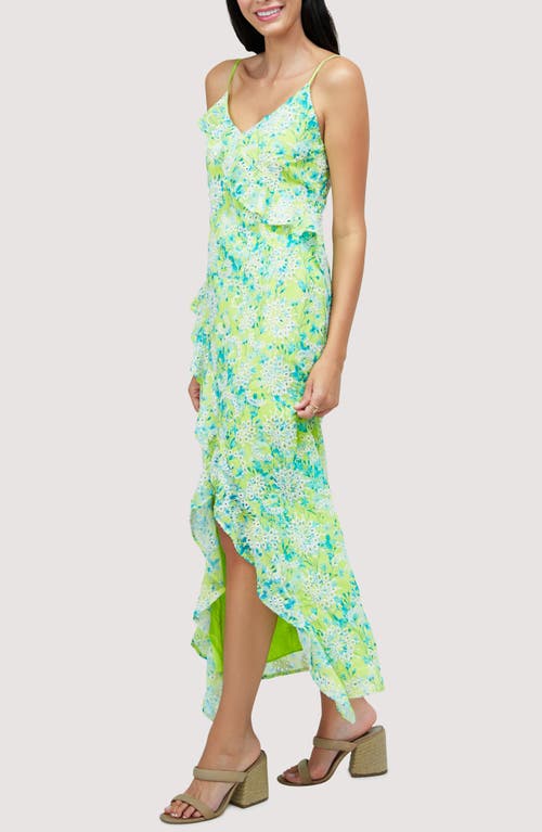 Shop Lost + Wander Sunbloom Eyelet Embroidered Floral Maxi Dress In Yellow-multi