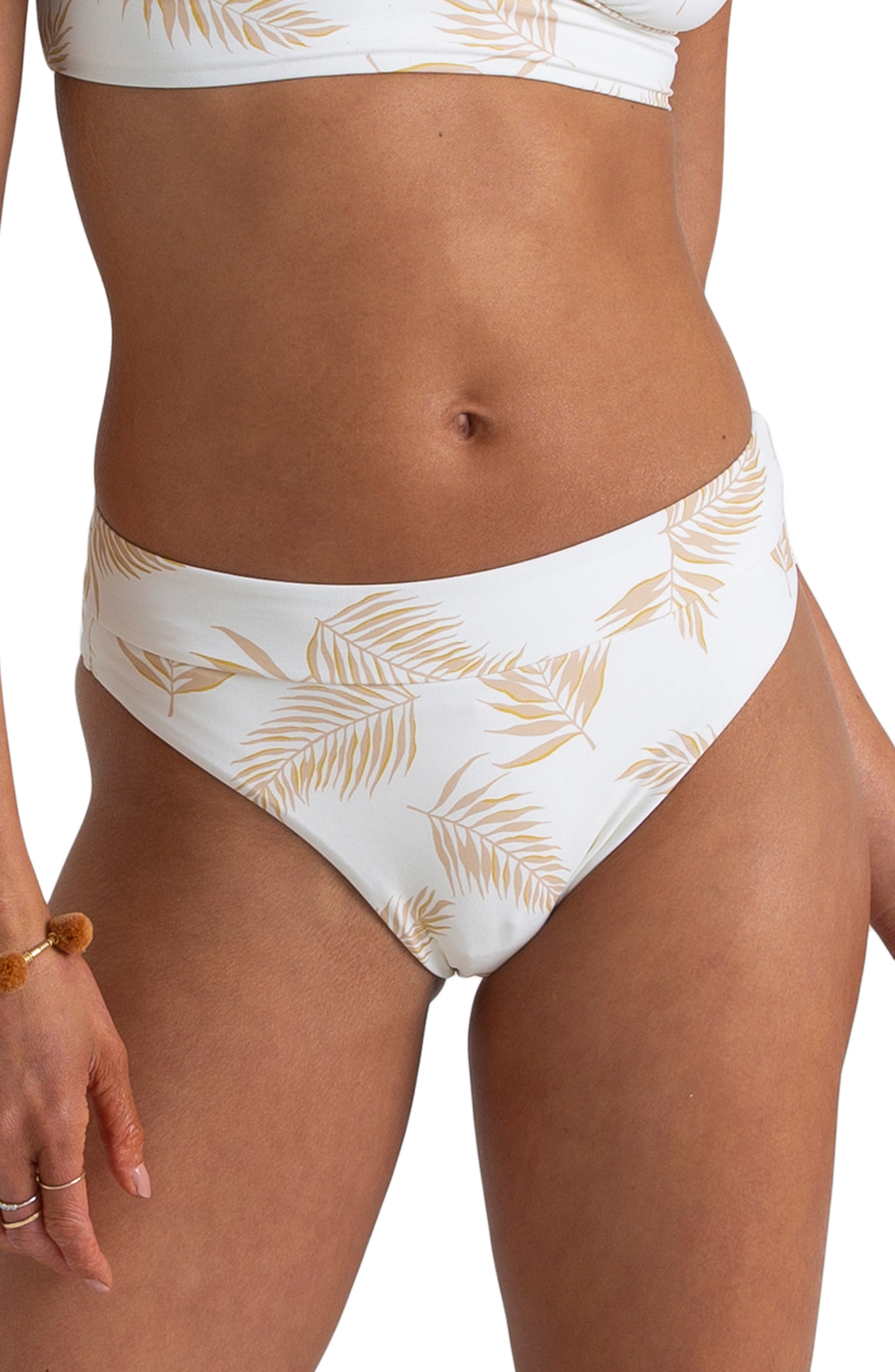 Billabong X Sincerely Jules Dos Palmas Maui High Waist Bikini Bottoms, White