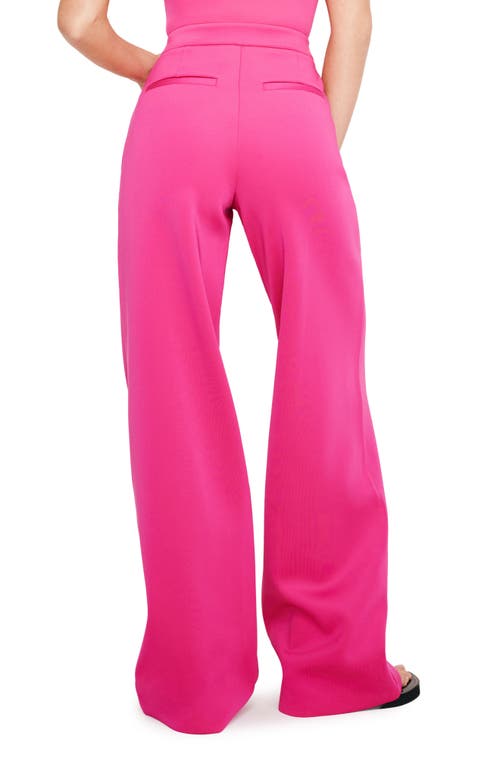 Shop Good American Column Scuba Pants In Pink Glow002