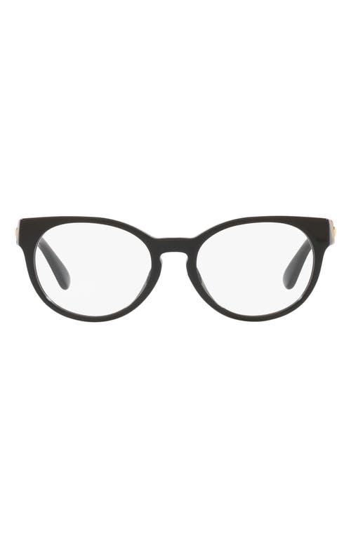 Versace 47mm Oval Optical Glasses in Black at Nordstrom