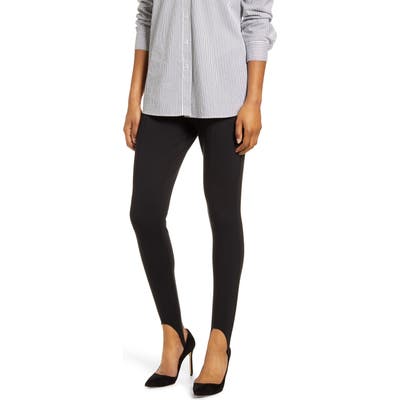 Nordstrom Ponte Stirrup Leggings, Black