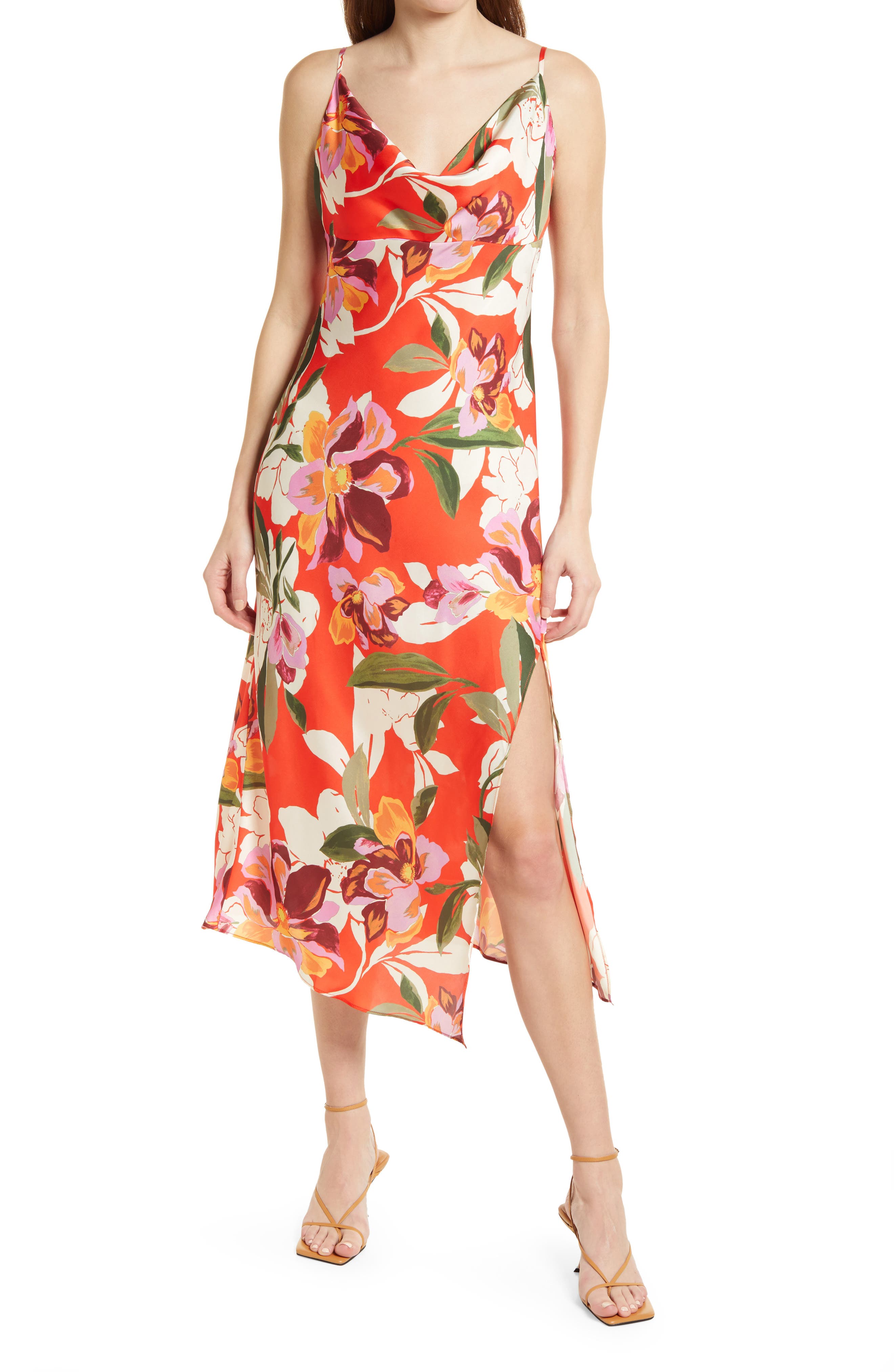 Adelyn Rae Faith Floral Print Slipdress 