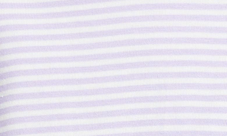 Shop Armor-lux Heritage Stripe T-shirt In Pastel Lilac/ Milk