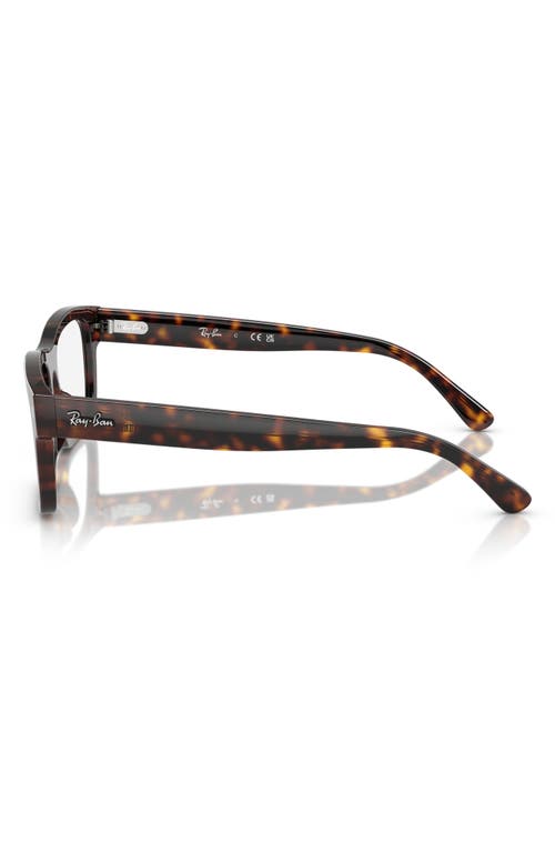 Ray Ban Ray-ban 54mm Rectangular Optical Glasses In Havana