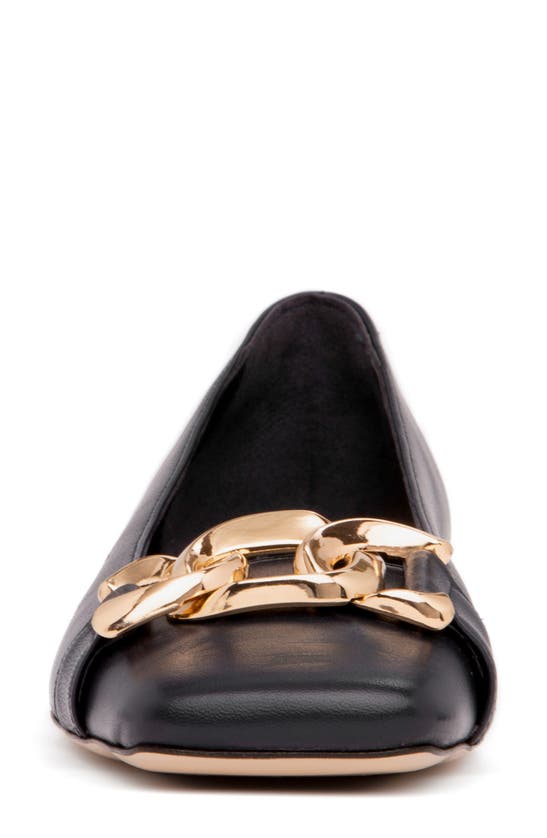 Shop Beautiisoles Giuly Chain Flat In Black